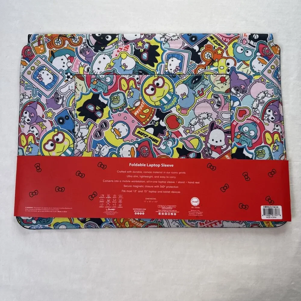 Sanrio Hello Kitty & Friends Sonix Laptop Sleeve Stand Up to 15